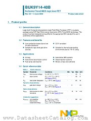 BUK9Y14-40B datasheet pdf NXP Semiconductors