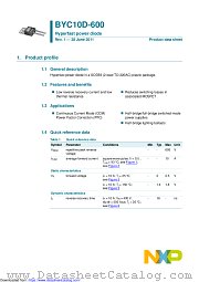 BYC10D-600 datasheet pdf NXP Semiconductors