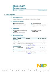 BYC15-600 datasheet pdf NXP Semiconductors
