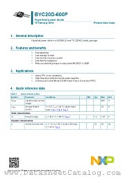BYC20D-600P datasheet pdf NXP Semiconductors