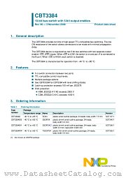 CBT3384D datasheet pdf NXP Semiconductors
