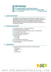 CBTU04082BS datasheet pdf NXP Semiconductors