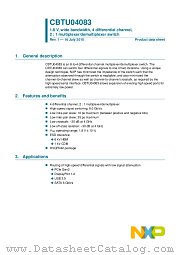 CBTU04083BS datasheet pdf NXP Semiconductors