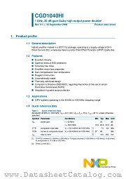 CGD1040HI datasheet pdf NXP Semiconductors