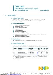CGY1047 datasheet pdf NXP Semiconductors