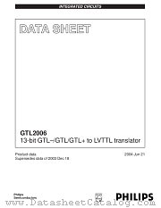 GTL2006PW datasheet pdf NXP Semiconductors