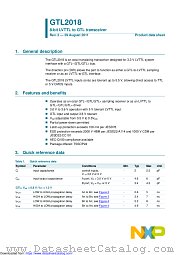 GTL2018PW datasheet pdf NXP Semiconductors