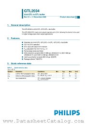 GTL2034PW datasheet pdf NXP Semiconductors