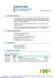 HEF40106BT datasheet pdf NXP Semiconductors