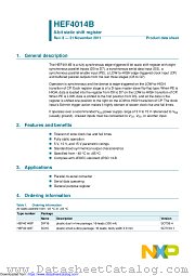 HEF4014BT datasheet pdf NXP Semiconductors