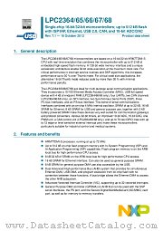 LPC2364FET100 datasheet pdf NXP Semiconductors