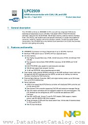 LPC2939FBD208 datasheet pdf NXP Semiconductors