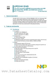 LPC3141FET180 datasheet pdf NXP Semiconductors