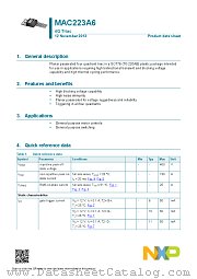 MAC223A6 datasheet pdf NXP Semiconductors