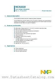 NCX2220DP datasheet pdf NXP Semiconductors