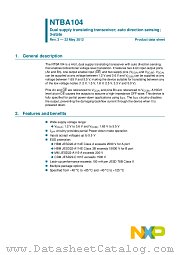 NTBA104BQ datasheet pdf NXP Semiconductors