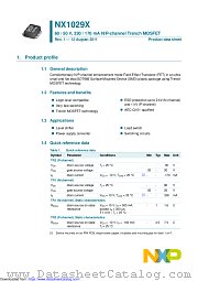 NX1029X datasheet pdf NXP Semiconductors