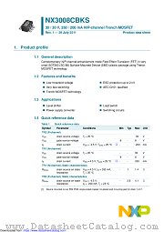 NX3008CBKS datasheet pdf NXP Semiconductors