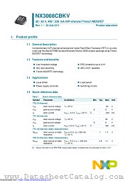 NX3008CBKV datasheet pdf NXP Semiconductors