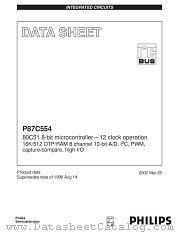 P87C554SBAA datasheet pdf NXP Semiconductors