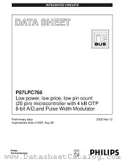 P87LPC768FD datasheet pdf NXP Semiconductors