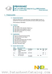 PBHV8540Z datasheet pdf NXP Semiconductors