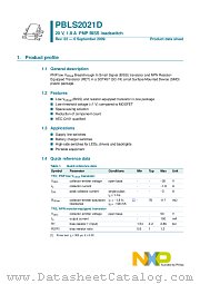 PBLS2021D datasheet pdf NXP Semiconductors