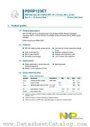 PBRP123ET datasheet pdf NXP Semiconductors