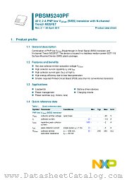PBSM5240PF datasheet pdf NXP Semiconductors