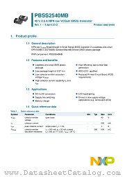 PBSS2540MB datasheet pdf NXP Semiconductors