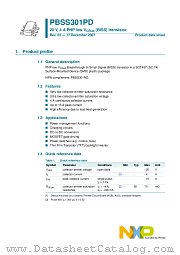 PBSS301PD datasheet pdf NXP Semiconductors