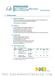 PBSS303ND datasheet pdf NXP Semiconductors