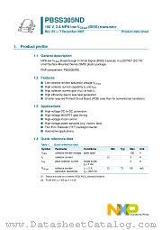 PBSS305ND datasheet pdf NXP Semiconductors