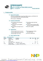 PBSS306PZ datasheet pdf NXP Semiconductors