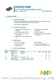PBSS3515MB datasheet pdf NXP Semiconductors