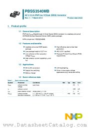 PBSS3540MB datasheet pdf NXP Semiconductors