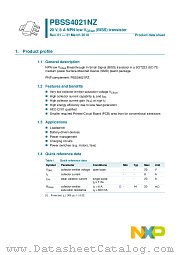 PBSS4021NZ datasheet pdf NXP Semiconductors