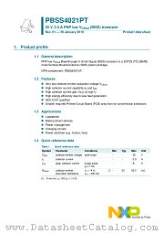 PBSS4021PT datasheet pdf NXP Semiconductors