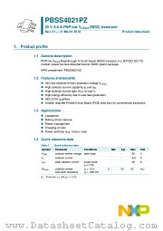 PBSS4021PZ datasheet pdf NXP Semiconductors
