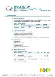 PBSS4021SP datasheet pdf NXP Semiconductors