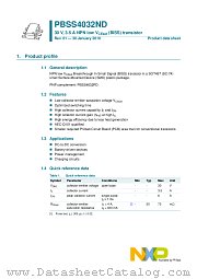 PBSS4032ND datasheet pdf NXP Semiconductors