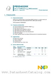 PBSS4032NX datasheet pdf NXP Semiconductors