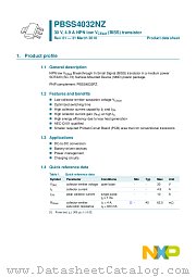 PBSS4032NZ datasheet pdf NXP Semiconductors