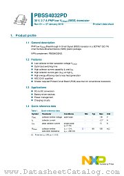 PBSS4032PD datasheet pdf NXP Semiconductors