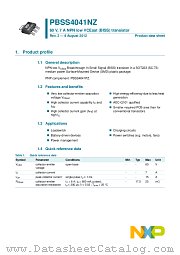 PBSS4041NZ datasheet pdf NXP Semiconductors