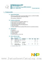 PBSS4041PT datasheet pdf NXP Semiconductors