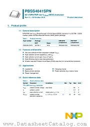 PBSS4041SPN datasheet pdf NXP Semiconductors