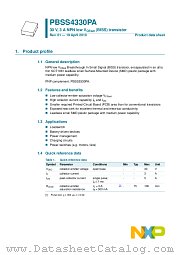 PBSS4330PA datasheet pdf NXP Semiconductors