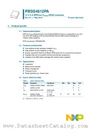 PBSS4612PA datasheet pdf NXP Semiconductors