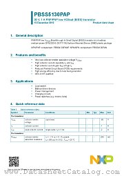 PBSS5130PAP datasheet pdf NXP Semiconductors
